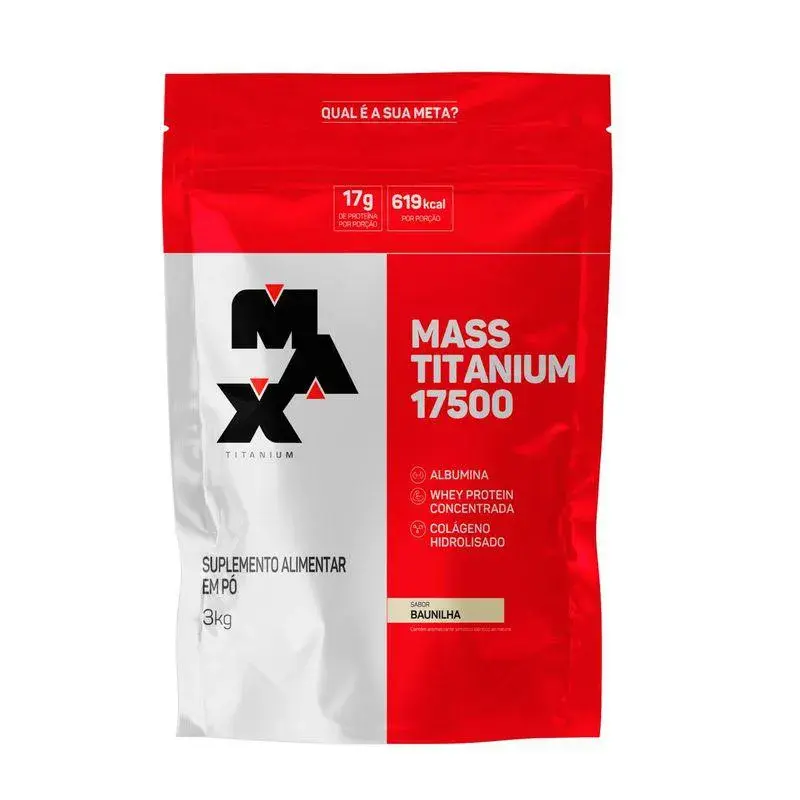 Mass Titanium 17500 Hipercalórico Baunilha 3kg - Max Titanium