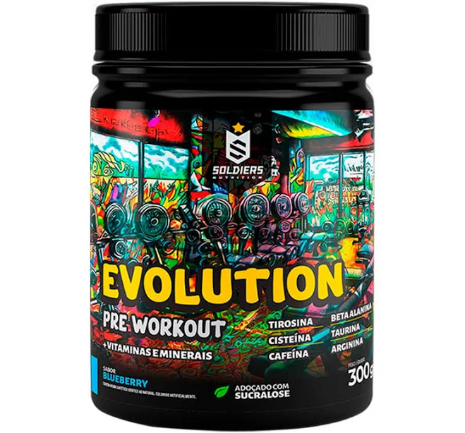 Pré-Treino Evolution Pré Workout 300g - Soldiers Nutrition (Blueberry)